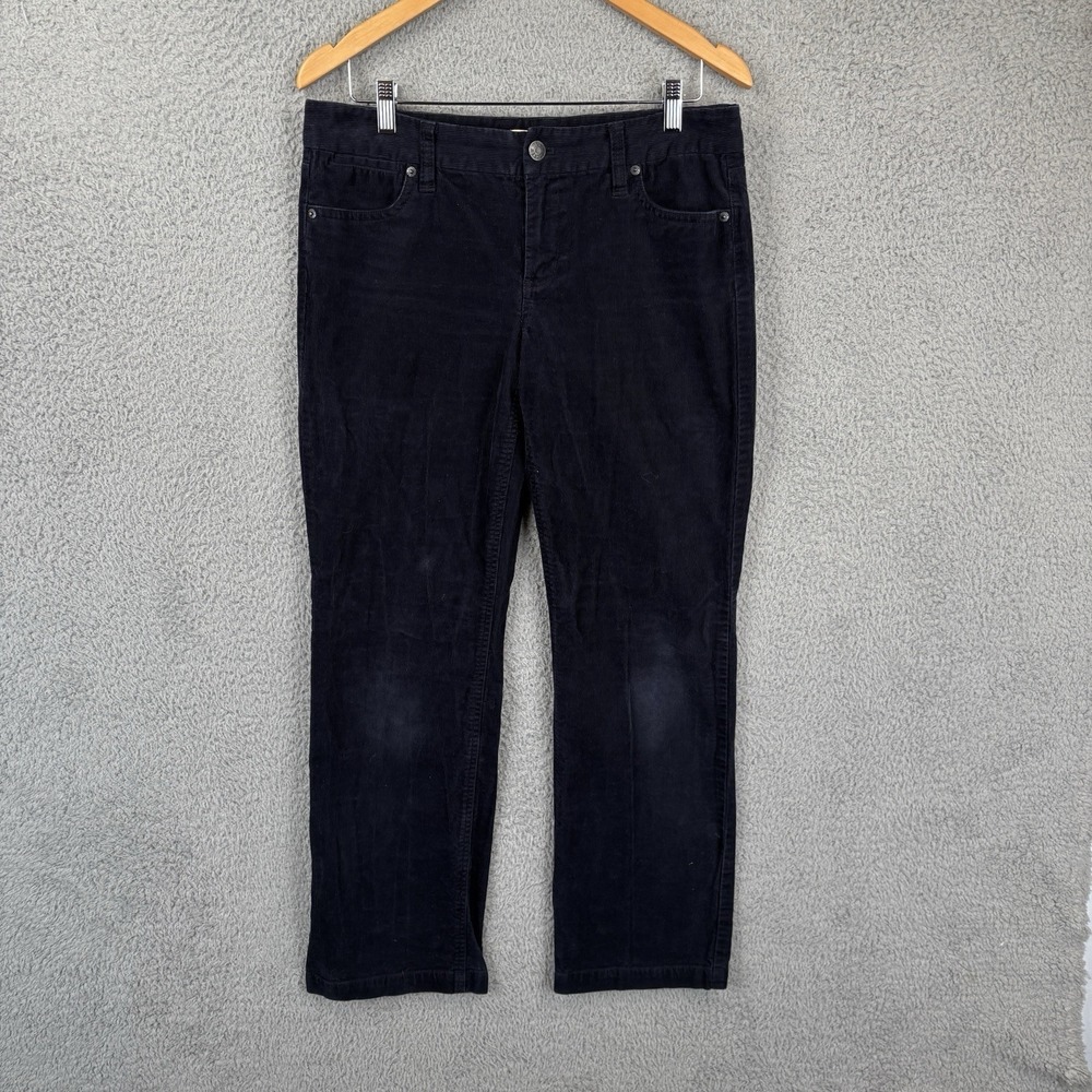J Crew Corduroy Pants Womens 30S Black Bootcut Stretch Casual Mid-Rise 32x30